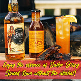 Grill Your As* Off Sailor Jerry Ironsides BBQ Sauce - 12oz Versatile Barbecue Sauce for Beef, Ribs, Burgers & More - Smooth, Smoky & Bold Flavor