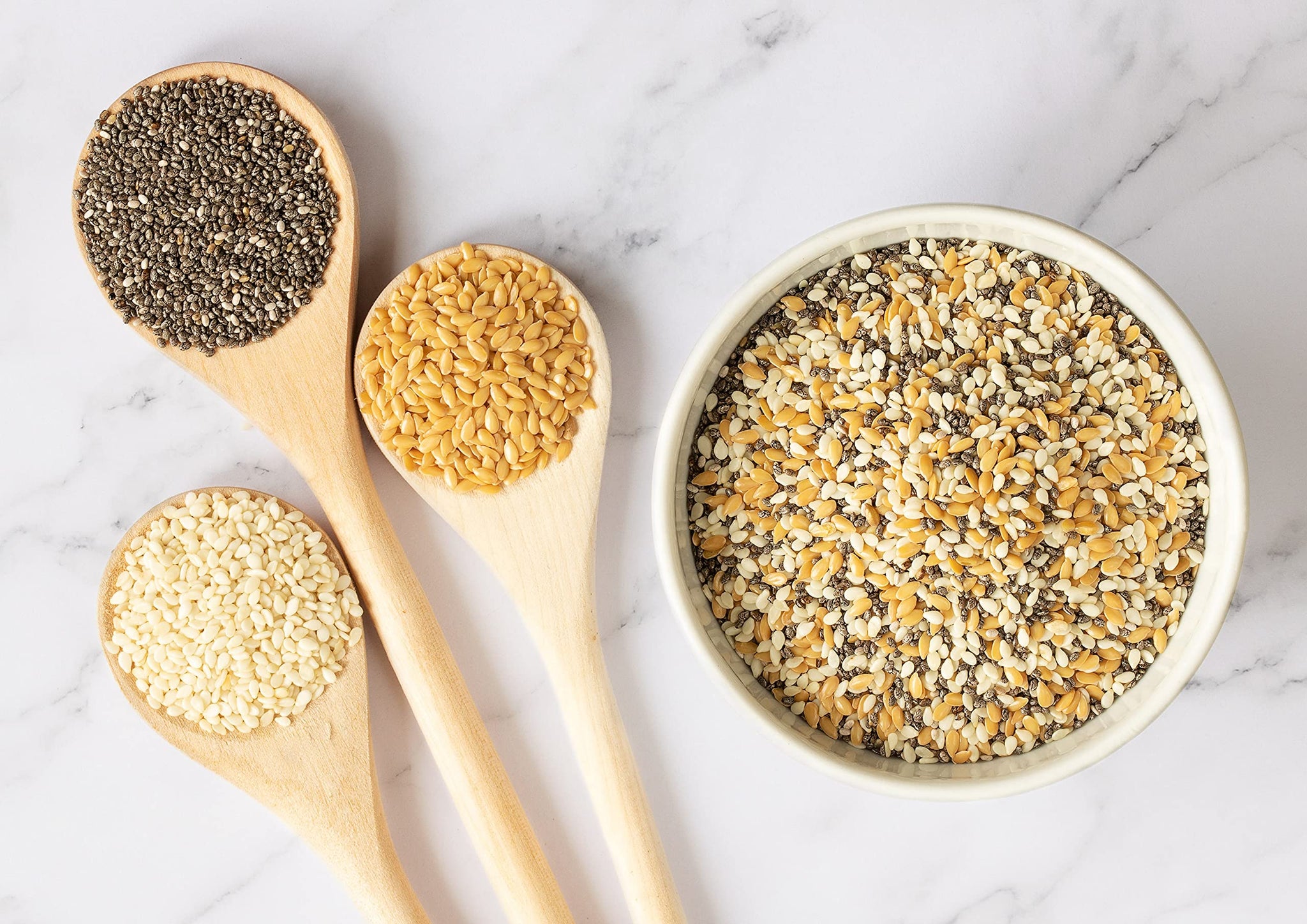 Food to Live Organic Omega-3 Seeds Mix with Flax, Chia and Sesame, 20 Pounds Non-GMO Whole Seeds, Raw, Kosher, Vegan. Rich in Omega 3 Fatty Acids