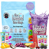 The Loaded Tea Shop Energy Drink Mix Sticks, Berry Blast Collection 5 Pack, Sugar-Free, Zero Calories, 200mg Natural Caffeine, No Artificial