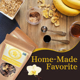 Maple Nut Kitchen Banana Bread Granola - Gluten-Free Oats, Maple Syrup & Pecans - Crunchy Vegan Cereal with Dried Bananas, Healthy Breakfast Granola