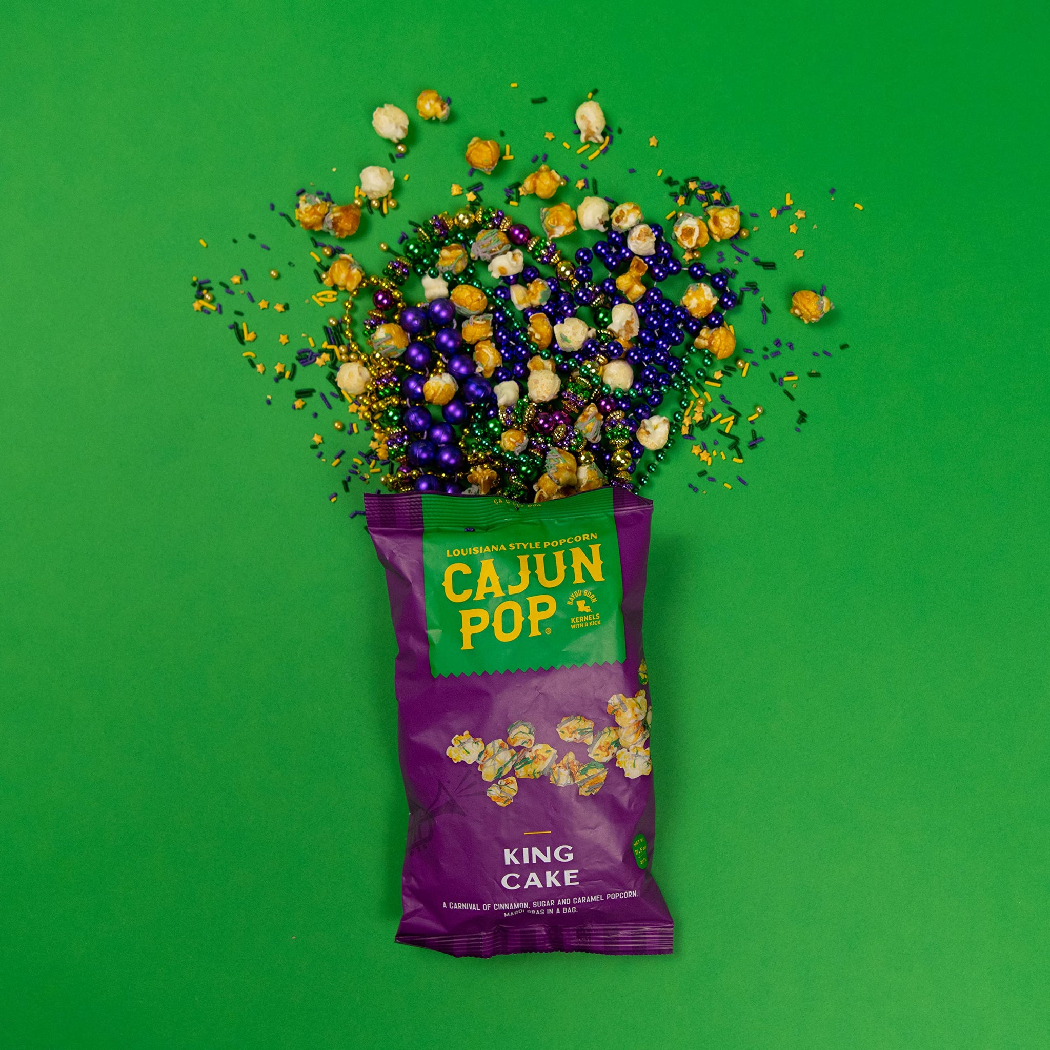 Cajun Pop Gourmet Popcorn Flavored Popcorn Already Popped Without Kernels Chocolate Drizzle, Birthday Popcorn & Movie Night Sweet & Spicy Snacks (King