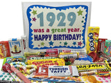 RETRO CANDY YUM ~ 1929 97th Birthday Gift Box of Nostalgic Candy from Childhood for 97 Year Old Man or Woman Born 1929