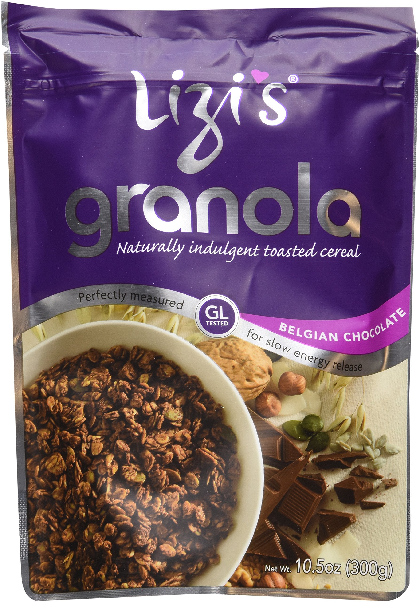 Lizi's Granolas Belgian Chocolate, 10.5-Ounce Bags (Pack of 6)