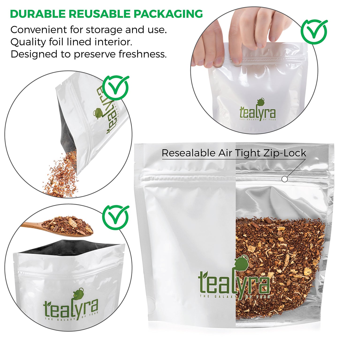 Tealyra - Rooibos Coconut Vanilla Chai - Ginger and Cinnamon with Red Bush Rooibos Herbal Loose Leaf Tea - Antioxidants Rich - Caffeine-Free - 220g