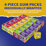 Canel’s Fruit Flavor Chewing Gum, 4 Piece Packs with Cherry, Banana, Grape, and Apple, for Parties and Candy Bars, 60 Count (Pack of 1)