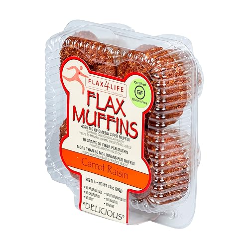 Flax4Life Muffin, Carrot And Raisin Gluten-Free Flax, 14 Oz