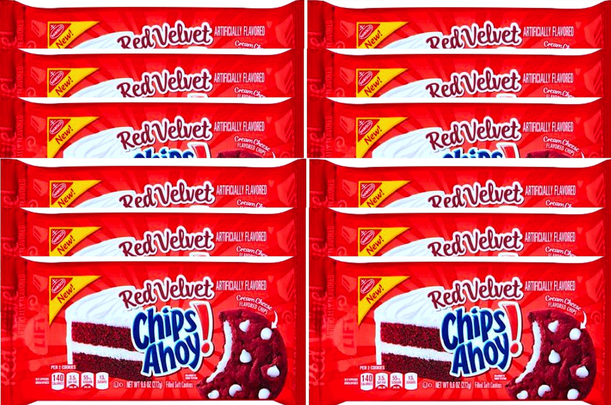 NEW Chips Ahoy! Red Velvet Filled Soft Cookies 9.6 Oz (12)