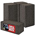 Stock Your Home Grill Cleaning Brick (4 Pack) - Heavy Duty Grill Cleaning Brick - Pumice Stone Brick for Flat Tops and Griddles - Blackstone Griddle