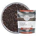 Golden Moon Tea Organic English Breakfast Black Tea - Loose Leaf, Non-GMO 4 Tea Blend - 1 Pound (192 Servings)