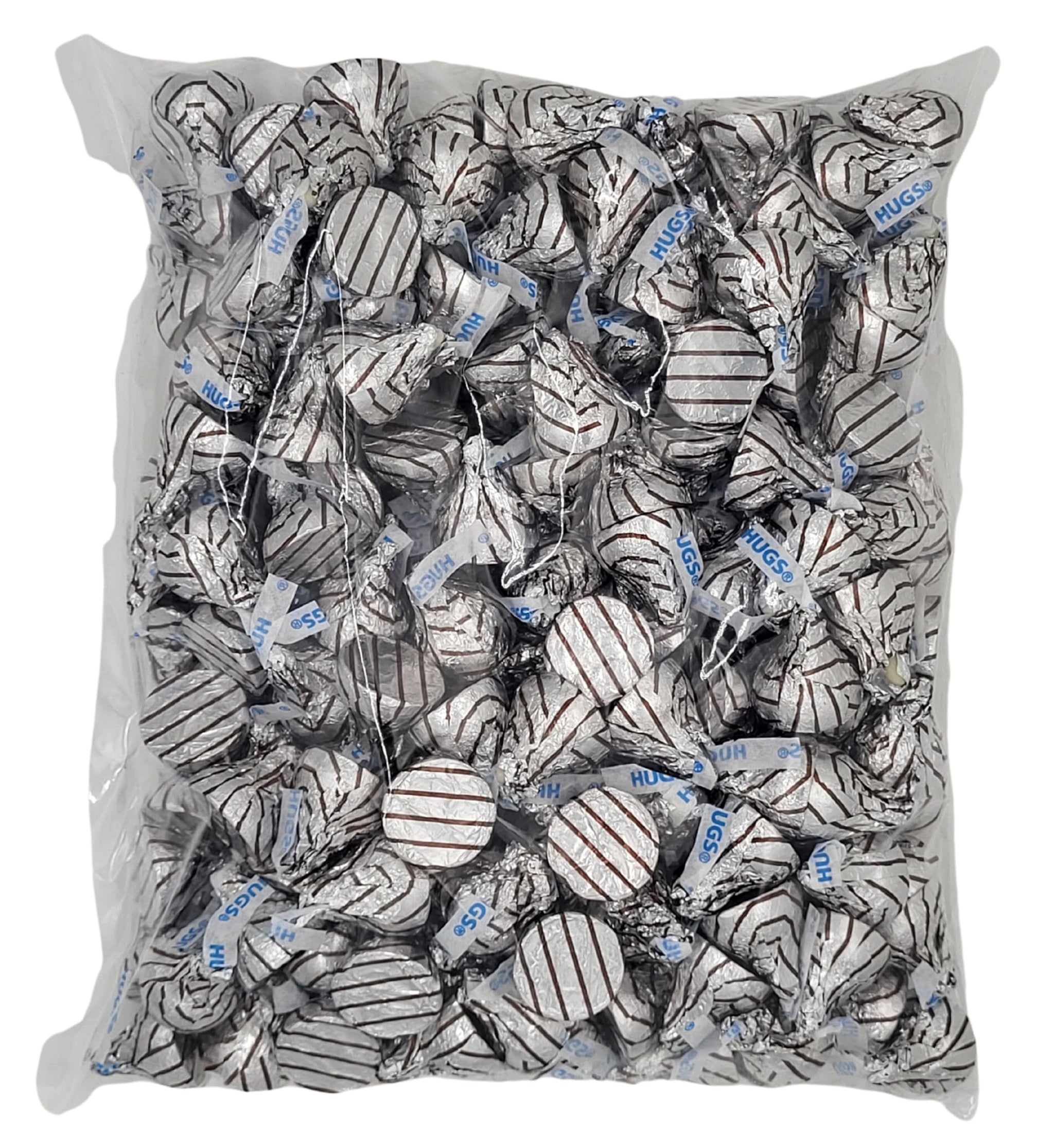 Hershey Kisses Hugs Milk Chocolate with White Creme Candy, Individually Wrapped Candy, 2 lbs / 32 oz