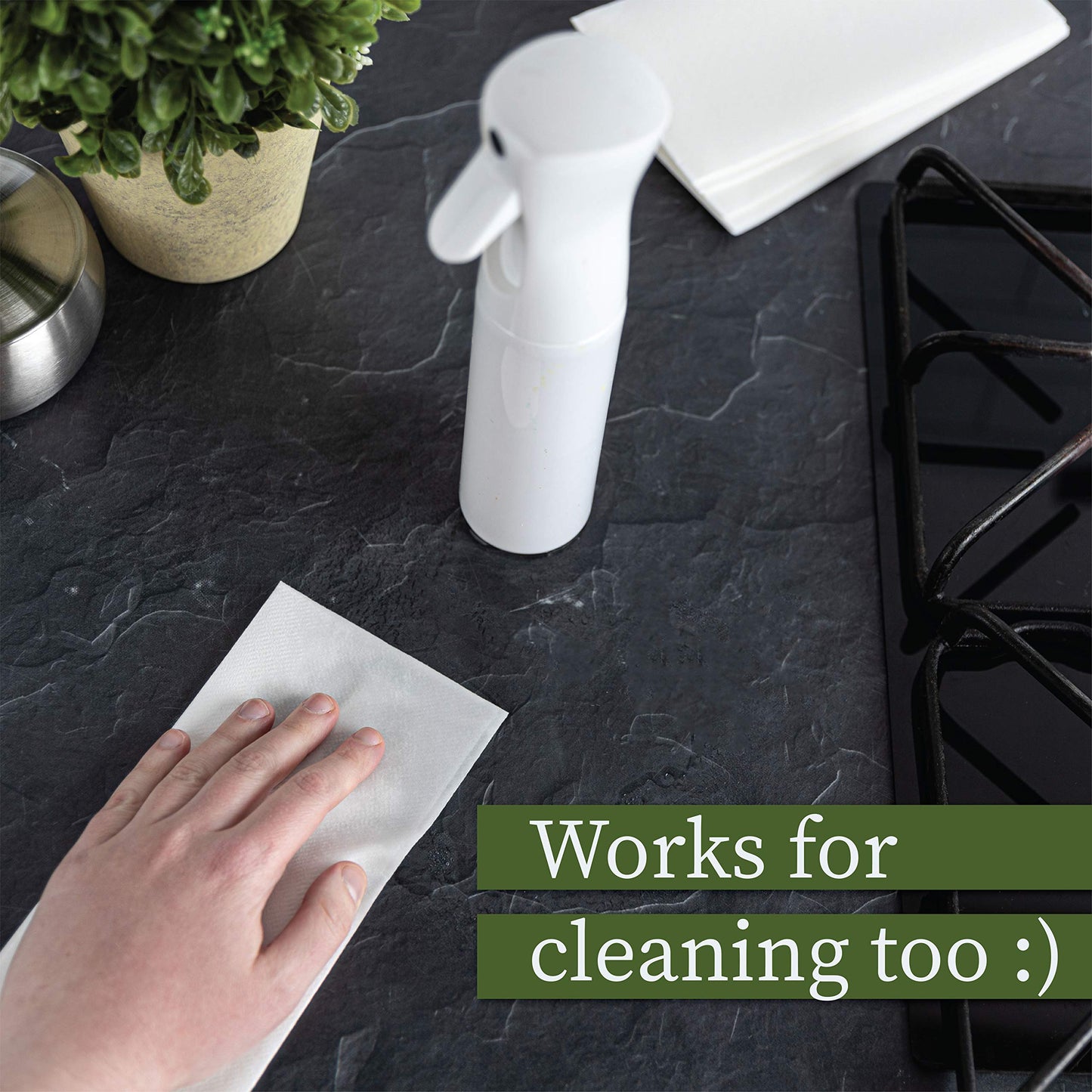 eDayDeal Disposable Cloth-Like Paper Hand Guest Towels - Soft, Absorbent, Air Laid Tissue Paper for Kitchen, Bathroom or Events, White Guest Towel