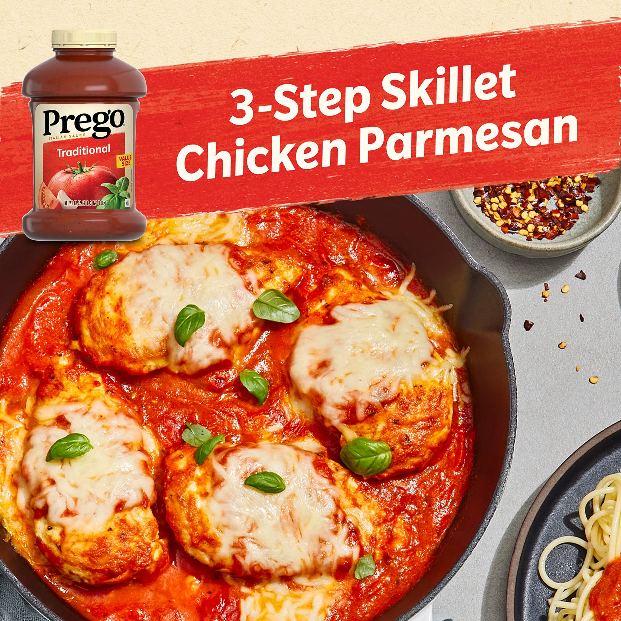 Prego Traditional Pasta Sauce, 67 oz Jar