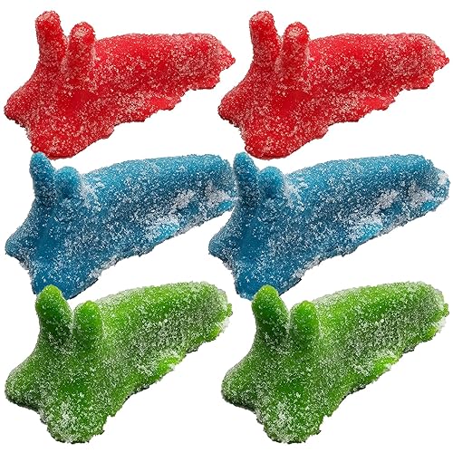 World's Greatest Gummy® Sour Slugs | Created by The Gummy Bear Guy® | 2 Sour Cherry, 2 Sour Green Apple, 2 Sour Blue Raspberry | 6-Pack |