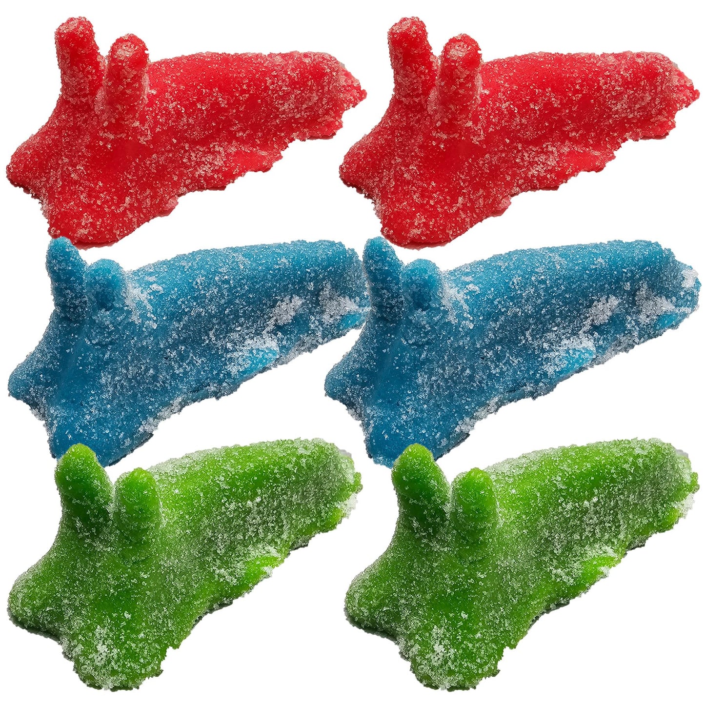 World's Greatest Gummy® Sour Slugs | Created by The Gummy Bear Guy® | 2 Sour Cherry, 2 Sour Green Apple, 2 Sour Blue Raspberry | 6-Pack |