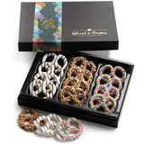 Hazel & Creme Gourmet Get Well Pretzels - Get Well Pretzel Gift Basket - Care Package Gift Box Treats- Gourmet Food Present - Kosher Vegan