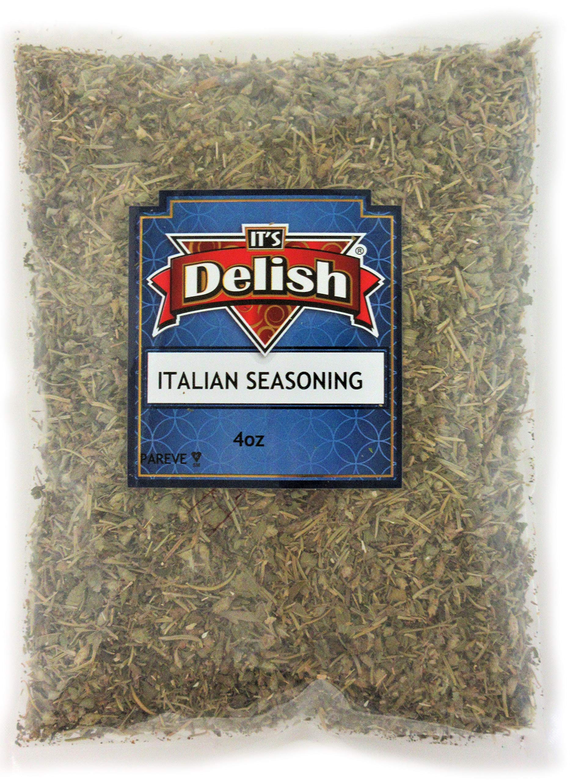 Gourmet Italian Seasoning By It's Delish - 4 OZ Bulk Bag - All Natural Blend of Dried Herbs - Aromatic Italian Seasoning