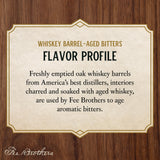 Fee Brothers Whiskey Barrel-Aged Cocktail Bitters - Aromatic Cocktail Mixer & Concentrated Flavoring, Gluten Free, Vegan-Friendly, 5 fl oz
