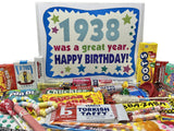 RETRO CANDY YUM ~ 1938 88th Birthday Gift Box Retro Candy Assortment from Childhood for 88 Year Old Man or Woman Born 1938