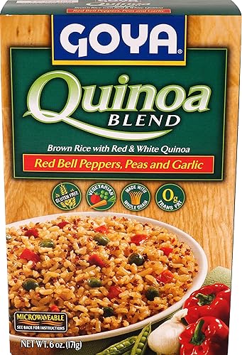 Goya Foods Quinoa Blend with Red Bell Peppers, Peas and Garlic, 6 Ounce