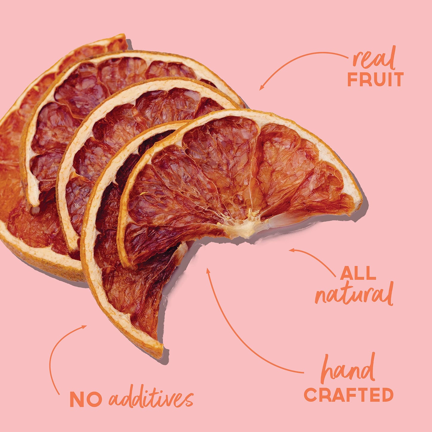 BlueHenry Dehydrated Grapefruit - 3 oz - 25 slices - Natural Fruit