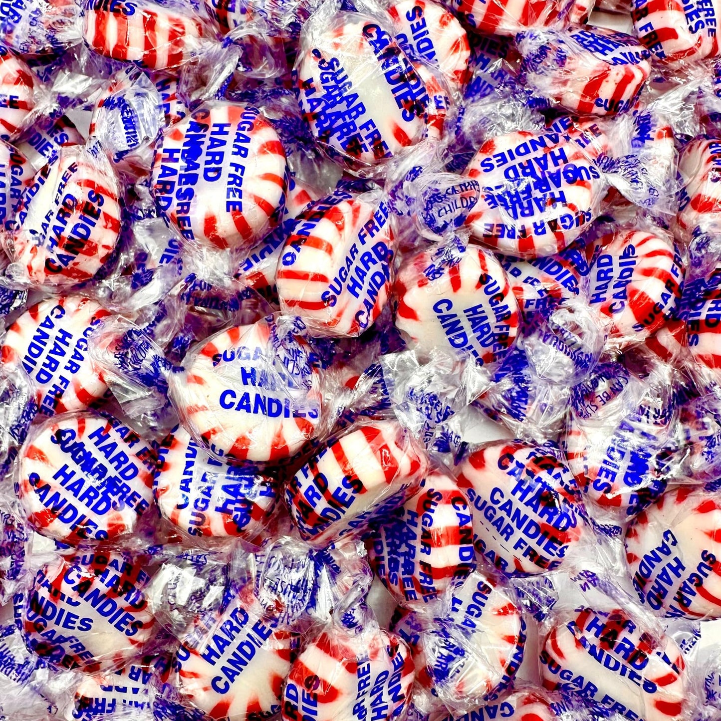 Sugar Free Peppermint Starlight Candy - 1 Pound Bulk Bag (Approx 90 Count) - Individually Wrapped - Valentines Day Peppermint Mints- Keto & Diabetic