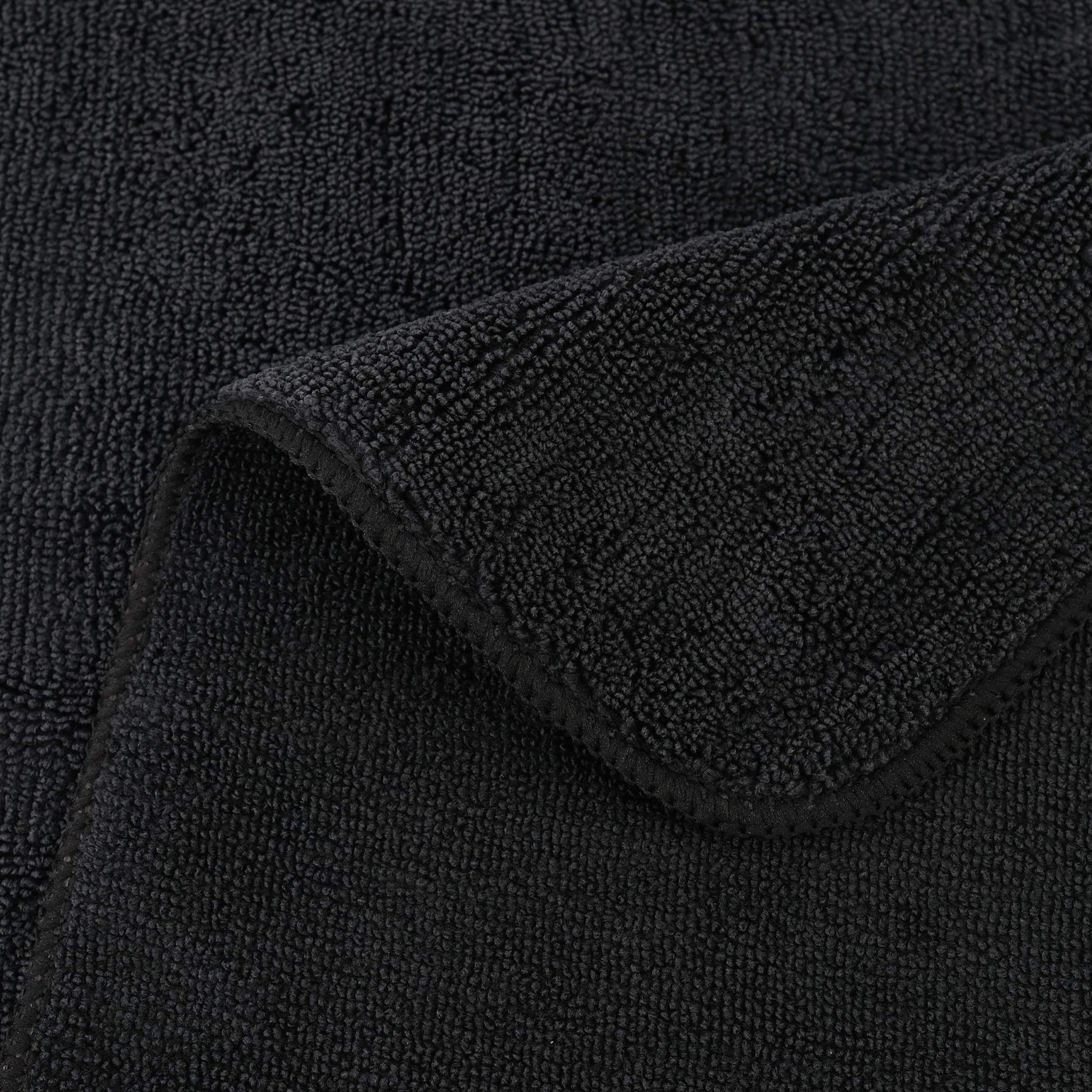 POLYTE Premium Microfiber Cleaning Towel,16 x 16 in, 12 Pack (Black)