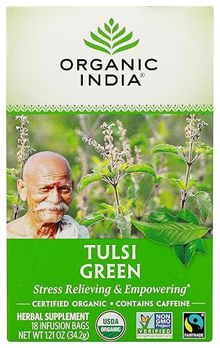 Organic India Organic Tulsi Green Tea, 18 CT