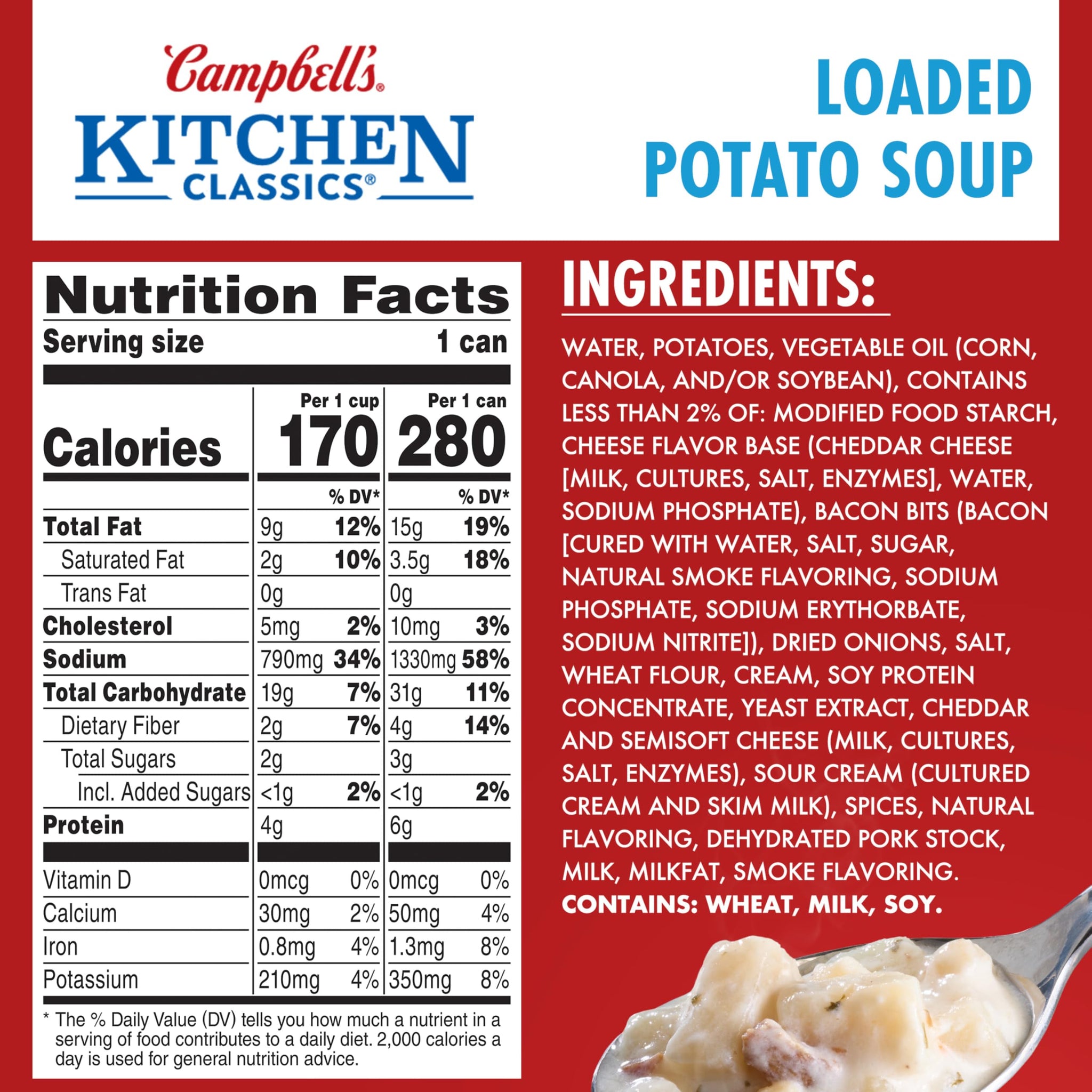Campbell's Kitchen Classics Loaded Potato Soup, 14.5 oz Can