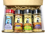 Maple Seasonings - Box of 4 Jars of Pure Maple Sugar and Spices For Cooking, Grilling and Baking - Perfect Vermont Gift - From Barred Woods Maple