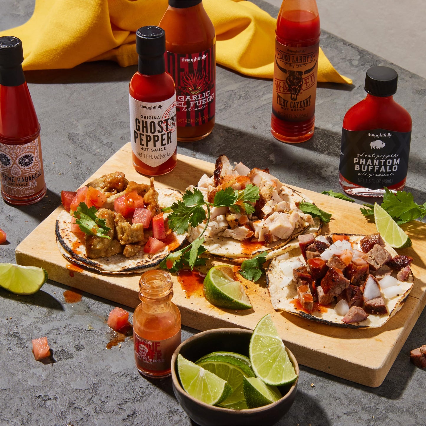 Thoughtfully Hot Sauce Challenge, Mild to Extreme Hot Sauce Variety 10 Pack, Unique Gift for Men, Husband, Dad, Father, Birthday and Christmas