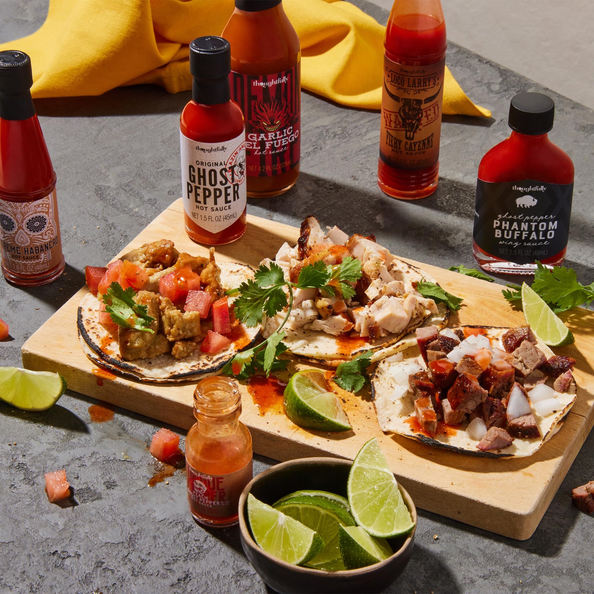 Thoughtfully Hot Sauce Challenge, Mild to Extreme Hot Sauce Variety 10 Pack, Unique Gift for Men, Husband, Dad, Father, Birthday and Christmas