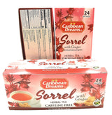 Caribbean Dreams Sorrel & Ginger Tea, 24 tea bags (pack of 3)