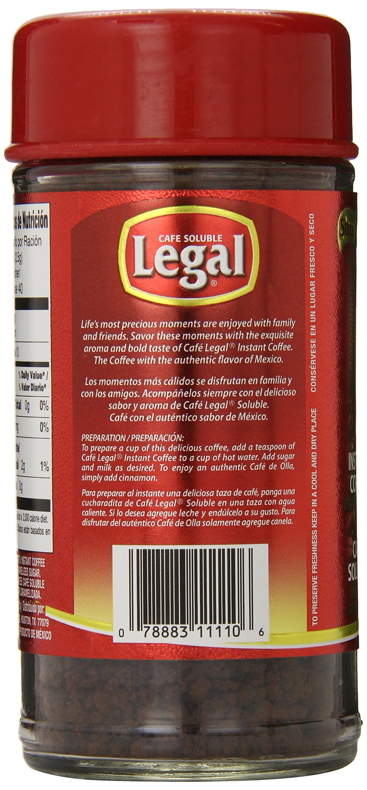 Cafe Legal Instant Coffee, 3.5-Ounce (Pack of 6)