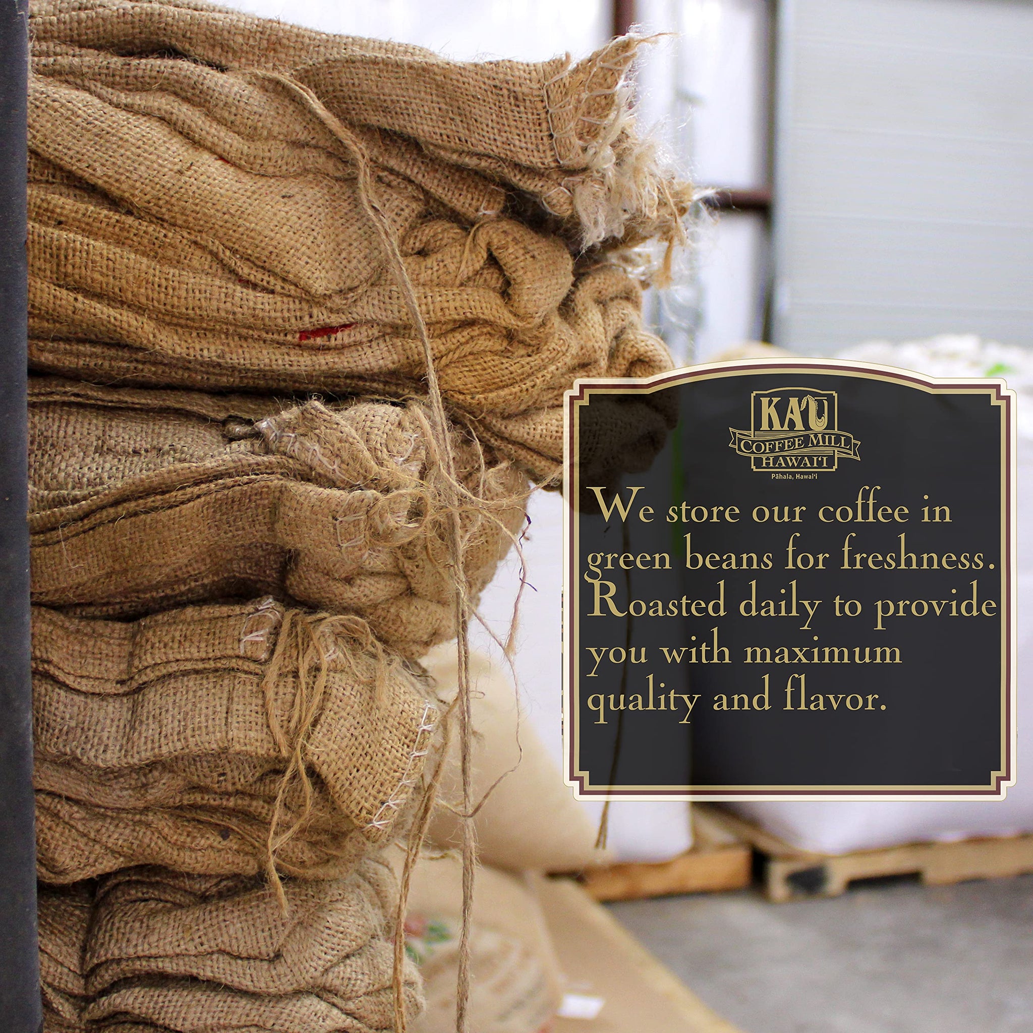 Ka'u Coffee Mill Vanilla Macadamia Nut Flavored Ground Coffee - Handcrafted Hawaiian Flavor Coffee Roast - Pure Kau Coffee - Handpicked Hawaii Grown