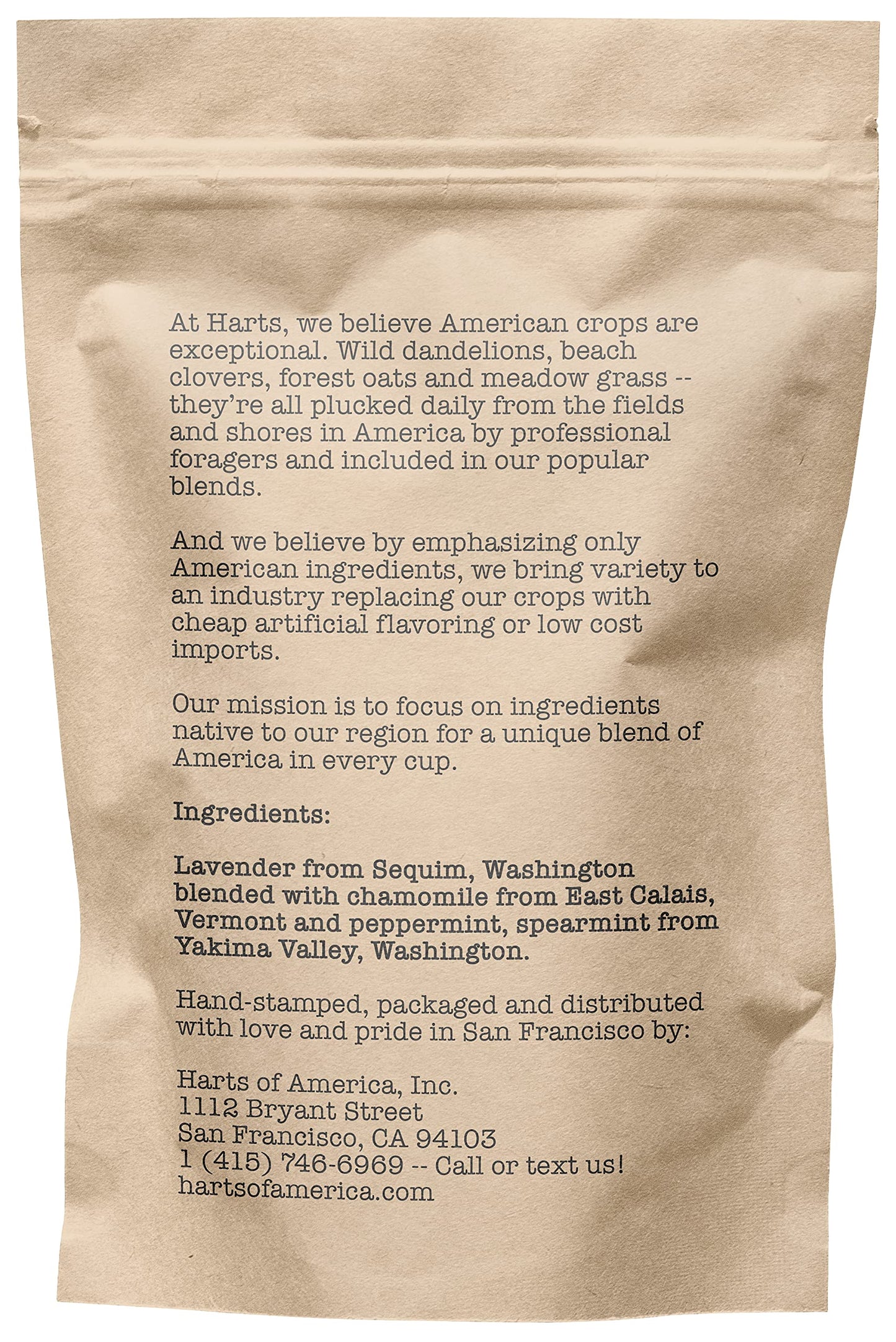 Lavender Chamomile Mint, 15-20 Servings, Eco-Conscious Zip Pouch, Caffeine Free, Pure Loose Leaf Tea Grown in America, 1.00 Ounce (Small)