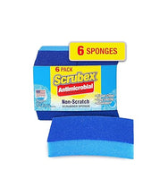Scrubex Non-Scratch Odor Resistant Scrub Sponge, Multi-Purpose Sponge for Kitchen and Household, Safe for Non-Stick Cookware (6 sponges)