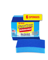 Scrubex Non-Scratch Odor Resistant Scrub Sponge, Multi-Purpose Sponge for Kitchen and Household, Safe for Non-Stick Cookware (6 sponges)