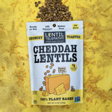 Lentil Telepathy Cheddah Crunchy Whole Lentil Snack, Vegan Cheddar Flavor, OIL FREE, Never Fried, Plant Based, Gluten Free, 4 oz