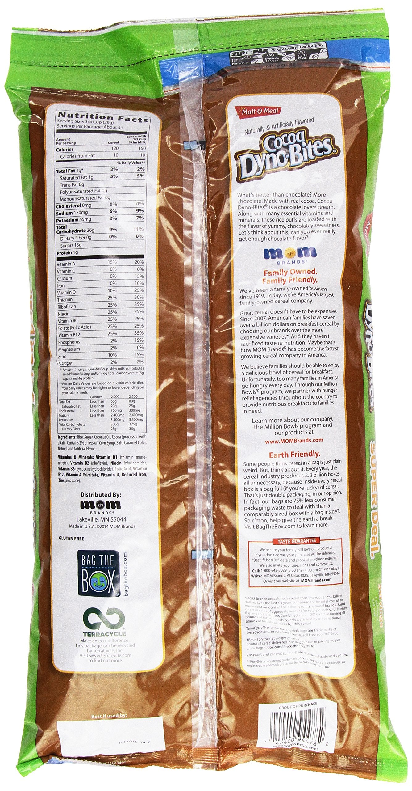 Malt-O-Meal Cereal Dyno-Bites Cocoa, 42 oz