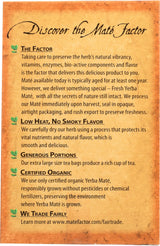 THE MATE FACTOR Organic Chai Yerba Mate Teabags, 20 CT