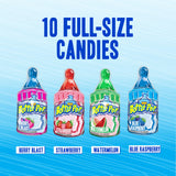 Baby Bottle Pop Candy Lollipops Variety Pack - 10 Ct Individually Wrapped Suckers with Powdered Dip - Assorted Bulk Candy for Kids Party Favors
