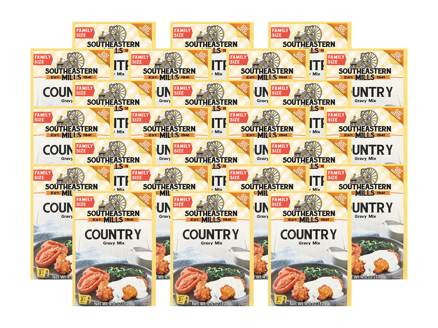 Southeastern Mills Gravy Mix, Country, 4.5-Ounce Packages (Pack of 24)