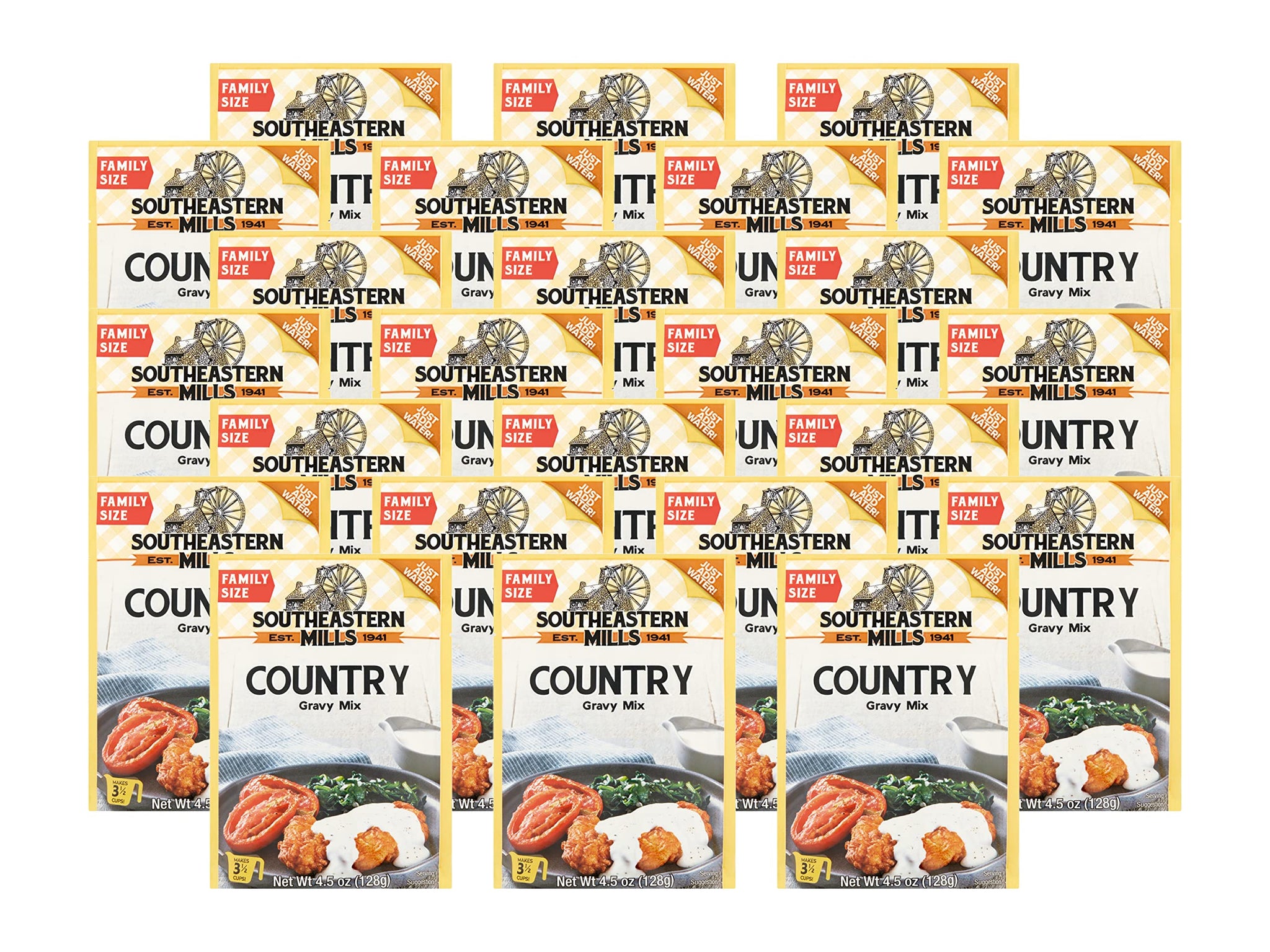 Southeastern Mills Gravy Mix, Country, 4.5-Ounce Packages (Pack of 24)