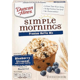 Duncan Hines Simple Mornings Blueberry Streusel Flavored Muffin Mix, 20.5 oz.