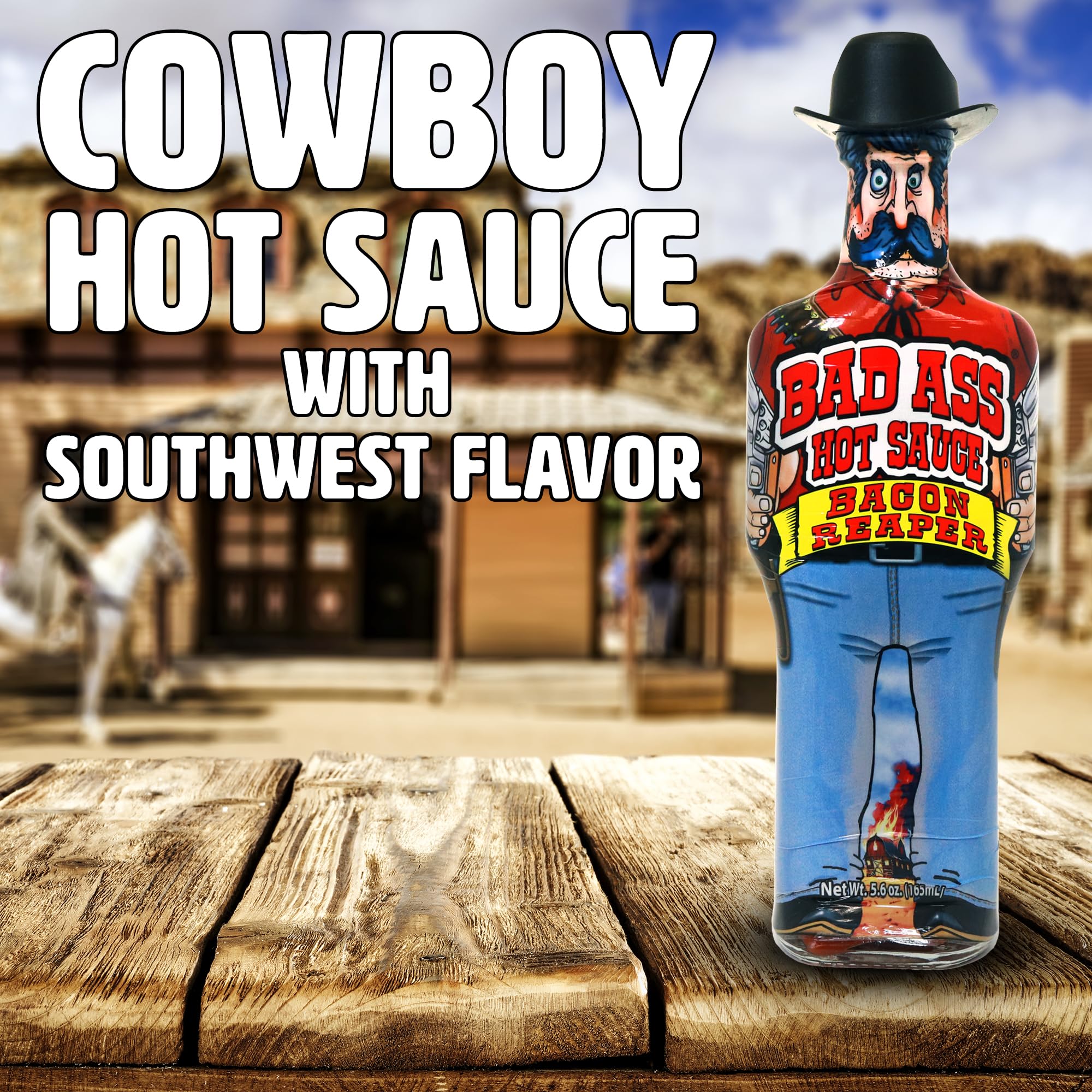 BAD ASS Premium Hot Sauce - Try if you dare! - Perfect Gourmet Gift for the Hot Sauce Fan (Bacon Reaper)
