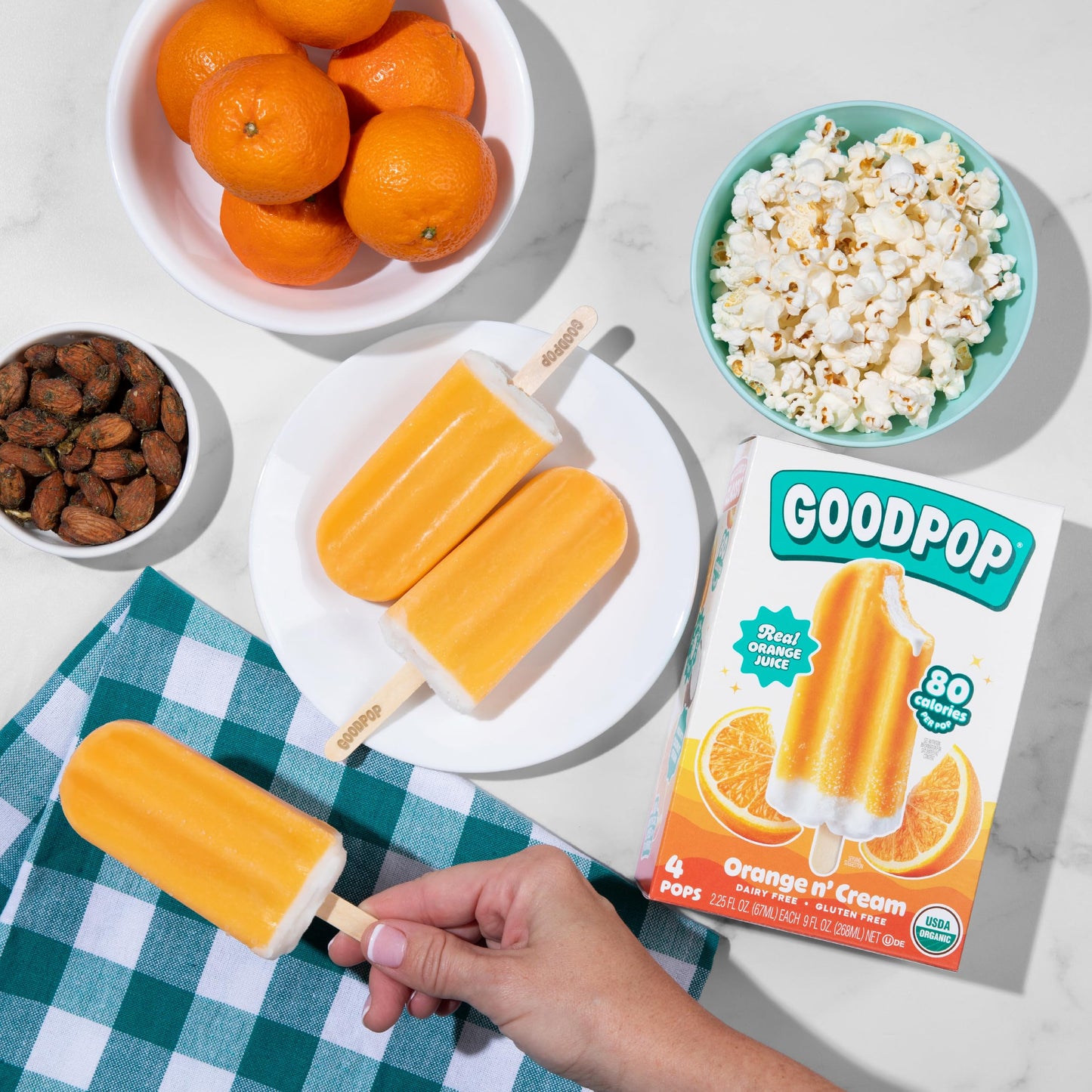 Goodpop, Dairy Free Orange and Cream Bars, 4 Count