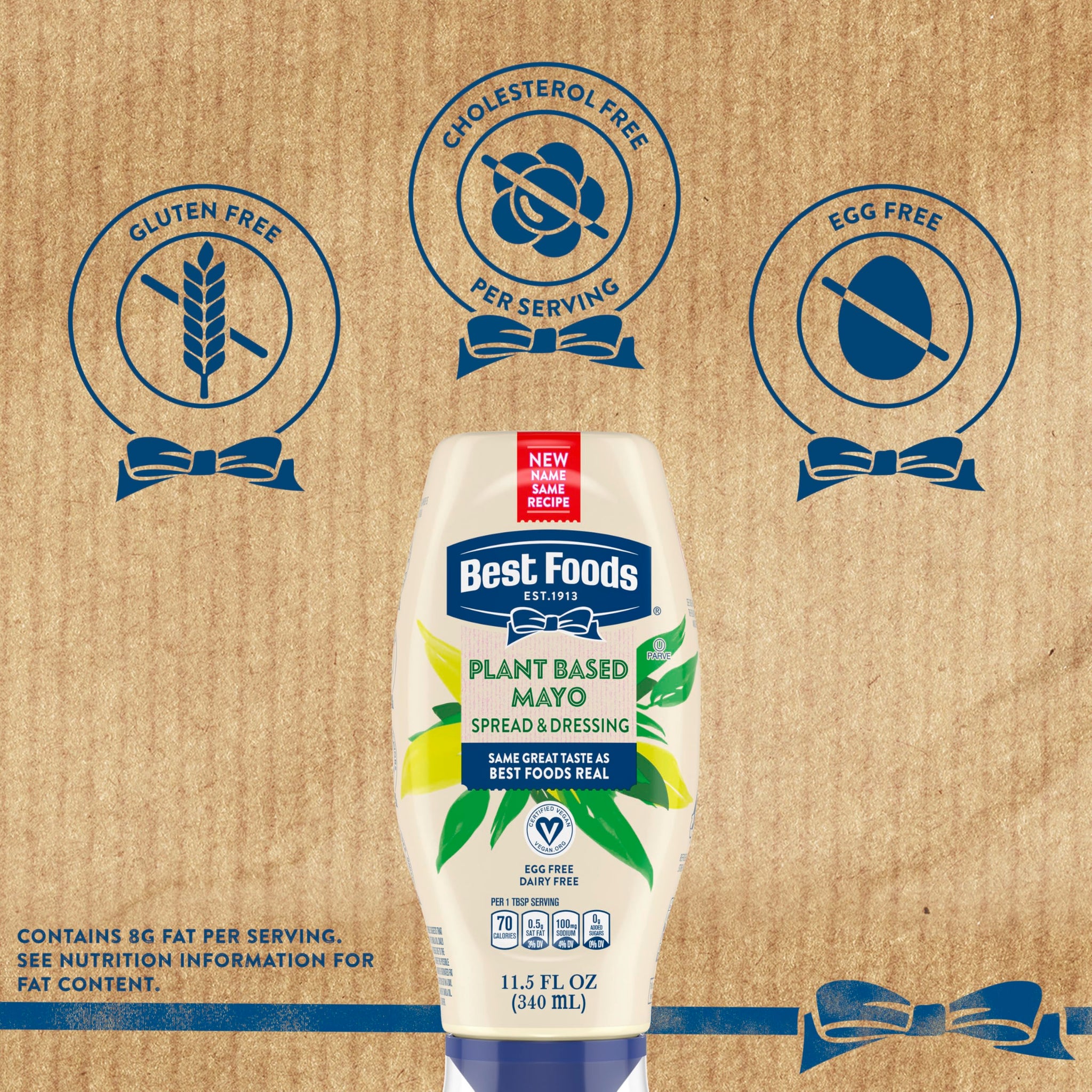 Best Foods Plant Based Dressing and Spread Vegan 1 ct for a Rich, Creamy Plant-Based Alternative to Mayo Same Great Taste, Plant Based, Free From Eggs