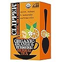 Clipper Tea, Orange & Turmeric, Organic Tea with Licorice Root, Orange Peel and Hibiscus, Plant Based Herbal Tea, Caffeine Free British Tea, 1 Pack