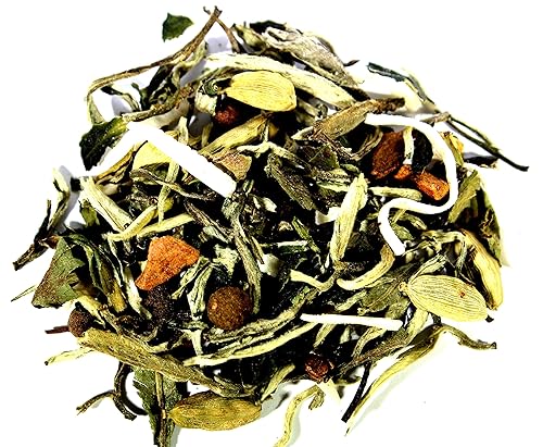 Nelson's Tea - Coconut Chocolate Chai - White Loose Leaf Tea - cardamom, allspice, ginger, black pepper, cinnamon, chocolate, and coconut - 4 oz.