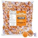 Sugar Free Butterscotch Hard Candy Bulk Bag Holiday Candies - 1 Pound Approx. 75 Individually Wrapped Butter Scotch Flavored Sugar Free Candy